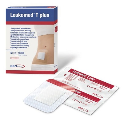 MEDICAZIONE POST-OPERATORIA LEUKOMED T PLUS TRASPARENTE IMPERMEABILE 8 X 10 CM - Metafarm