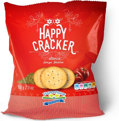 HAPPY FARM HAPPY CRACKERS GUSTO PIZZA 60 G - Metafarm