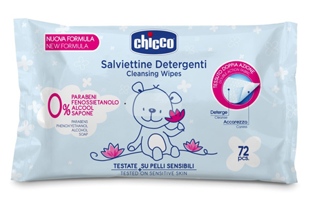 CHICCO COSMESI SALVIETT 72 PEZZI SENZA PLAQ - Metafarm