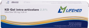 SIRINGA INTRA-ARTICOLARE KD GEL ACIDO IALURONICO 2,5% ULTRA ONE 120 MG/4,8 ML - Metafarm