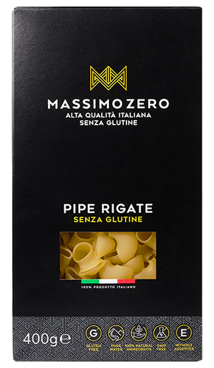 MASSIMO ZERO PIPE RIGATE 400 G - Metafarm