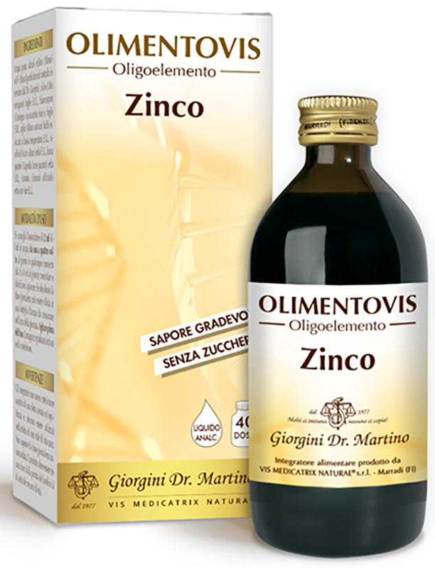 OLIMENTOVIS OLIGOELEMENTO ZINCO LIQUIDO ANALCOLICO SENZA ZUCCHERI 200 ML 40 DOSI - Metafarm