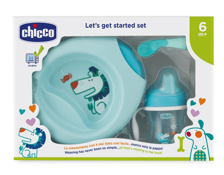 CHICCO SET PAPPA 6 MESI+ AZZURRO - Metafarm