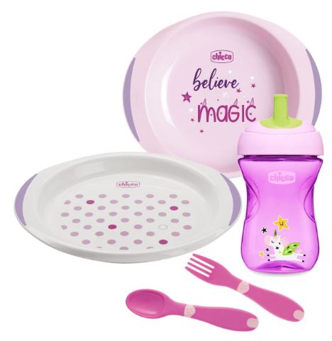CHICCO SET PAPPA 12 MESI+ ROSA - Metafarm
