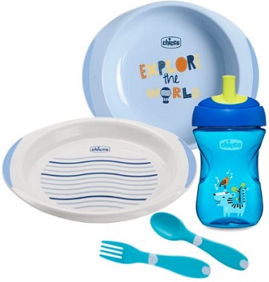 CHICCO SET PAPPA 12 MESI+ AZZURRO - Metafarm