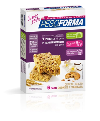 PESOFORMA BARR CEREALI COOKIES VANIGLIA 372 G - Metafarm