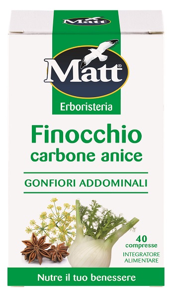 MATT ERBORISTERIA FINOCCHIO CARBONE ANICE 40 COMPRESSE - Metafarm