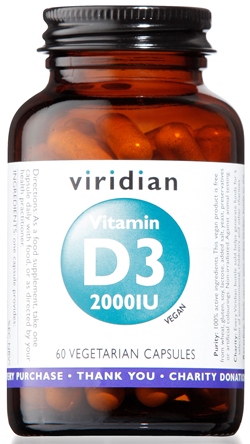 VIRIDIAN VITAMIN D3 2000IU 60CPS - Metafarm