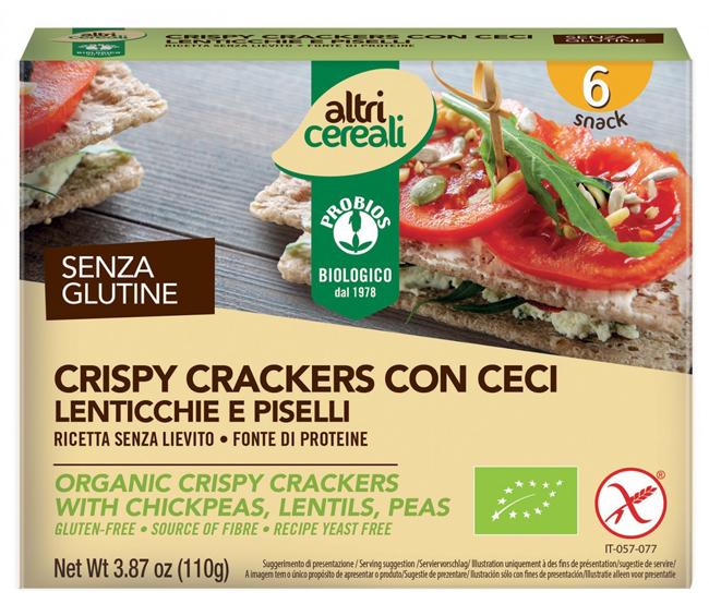 ALTRICEREALI CRISPY CRACKERS CON CECI 110 G - Metafarm