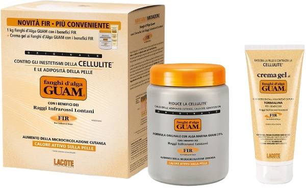 GUAM FIR FANGHI D'ALGA CONFEZIONE CONVENIENZA CON FANGHI D'ALGA GUAM FIR 1 KG + GUAM CREMA GEL FIR 200 ML - Metafarm