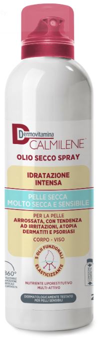 DERMOVITAMINA CALMILENE OLIO SECCO SPRAY IDRATAZIONE INTENSA PER PELLE SECCA, MOLTO SECCA E SENSIBILE 200 ML - Metafarm