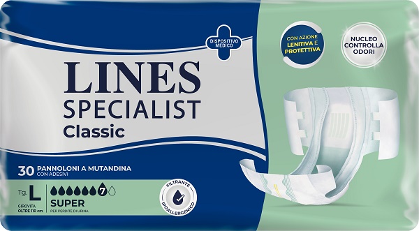 PANNOLONE A MUTANDA LINES SPECIALIST CLASSIC SUPER MG 30 PEZZI - Metafarm