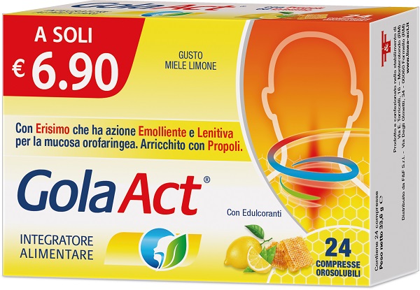 GOLA ACT MIELE E LIMONE 24 COMPRESSE OROSOLUBILI - Metafarm