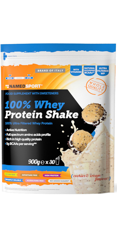 100% WHEY PROTEIN SHAKE COOKIES & CREAM 900 G - Metafarm