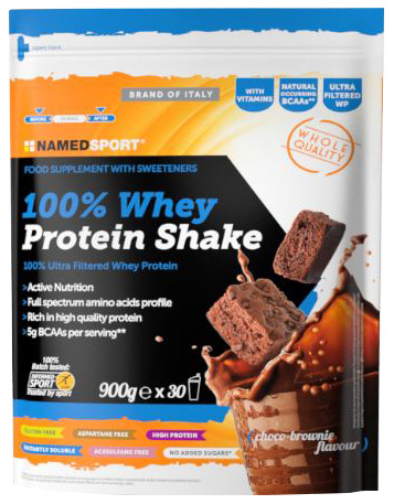 100% WHEY PROTEIN SHAKE CHOCO BROWNIE 900 G - Metafarm