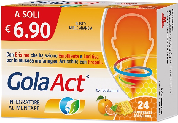 GOLA ACT MIELE ARANCIA 24 COMPRESSE OROSOLUBILI - Metafarm