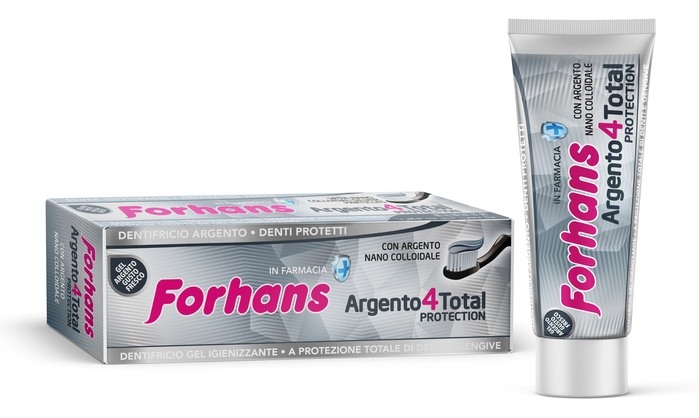 DENTIFRICIO SILVER 4 WHITE FORHANS 75 ML - Metafarm