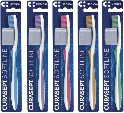 CURASEPT SPAZZOLINO SOFT MEDICAL COLORE AZZURRO - Metafarm