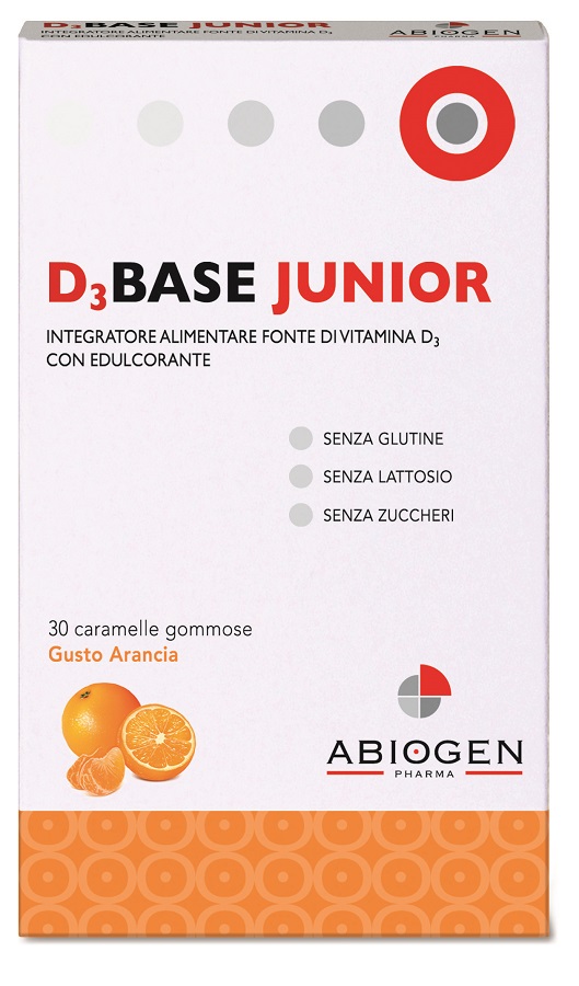 D3BASE JUNIOR 30 CARAMELLE GOMMOSE ARANCIA - Metafarm