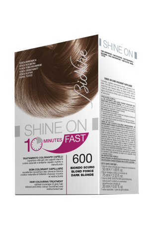 BIONIKE SHINE ON FAST TRATTAMENTO COLORANTE CAPELLI BIONDO SCURO 600 FLACONE 60 ML + TUBO 60 ML - Metafarm