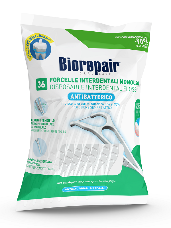BIOREPAIR ORAL CARE ANTIBATTERICO FORCELLE INTERDENTALI MONOUSO 36 PEZZI - Metafarm