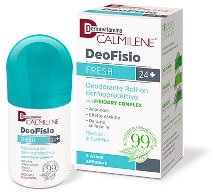 DERMOVITAMINA CALMILENE DEOFISIO FRESH 24+ DEODORANTE ROLL-ON DERMOPROTETTIVO 75 ML - Metafarm