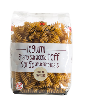 GAROFALO FUSILLI PASTA SENZA GLUTINE LEGUMI E CEREALI 400 G - Metafarm