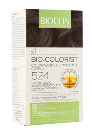 BIOCLIN BIO COLORIST 5,24 CASTANO CHIARO BEIGE RAME CIOCCOLATO - Metafarm