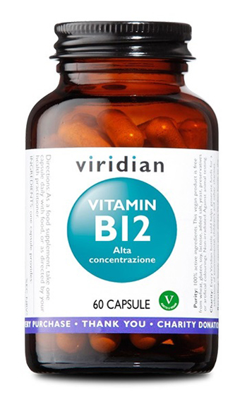 VIRIDIAN VITAMIN B12 HIGH POTENCY 60 CAPSULE VIRIDIAN VITAMINA B12 ALTA CONCENTRAZIONE - Metafarm