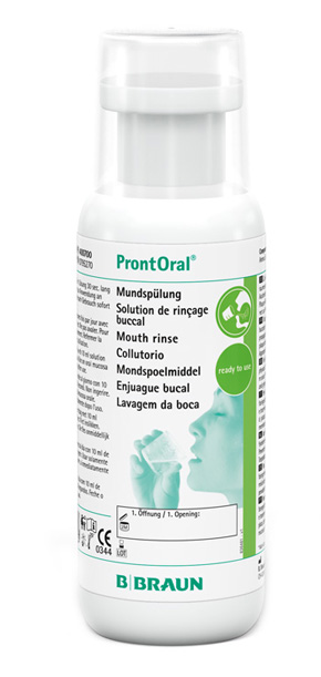 PRONTORAL SOLUZIONE PER DECONTAMINAZIONE DELLA CAVITA' ORALE E DELLA FARINGE A BASE DI POLIESAMETILENE BIGUANIDE - Metafarm