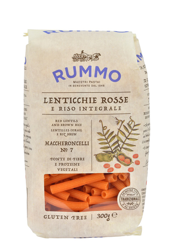 RUMMO MACCHERONCELLI N 7 LENTICCHIE ROSSE E RISO INTEGRALE 300 G - Metafarm