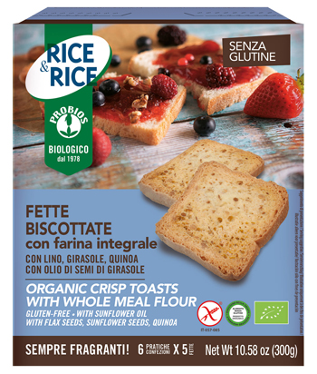 RICE&RICE FETTE BISCOTTATE CON FARINA INTEGRALE 300 G - Metafarm