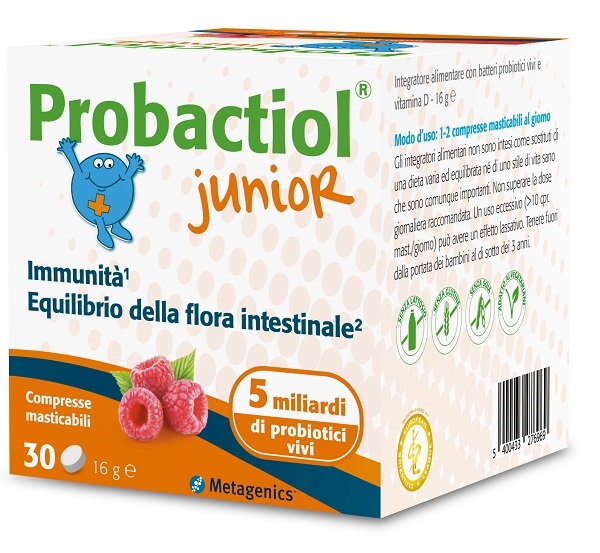 PROBACTIOL JUNIOR 30 COMPRESSE MASTICABILI NEW - Metafarm