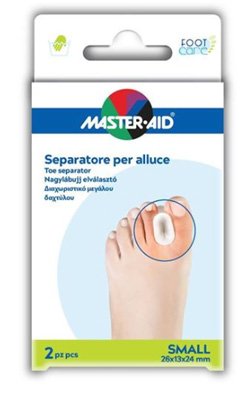 SEPARATORE DITA IN GEL MASTER-AID FOOTCARE PER ALLUCE SMALL 2 PEZZI D1 - Metafarm