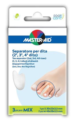 SEPARATORE DITA IN GEL MASTER-AID FOOTCARE MIX 1 SMALL + 2 MEDIUM C9 - Metafarm