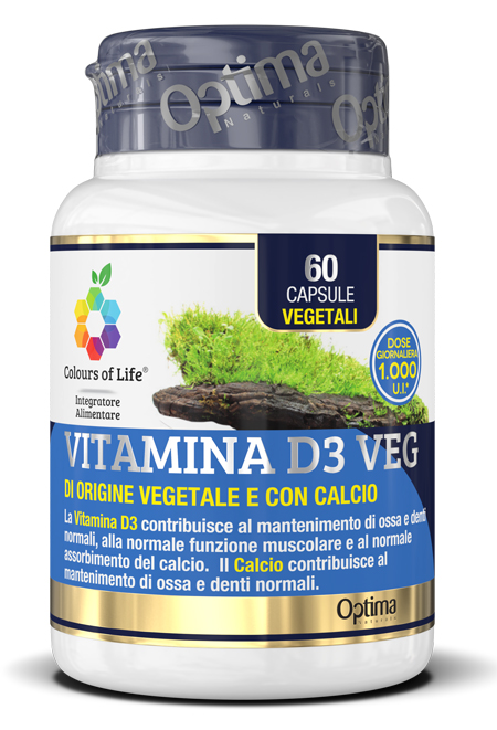 COLOURS OF LIFE VITAMINA D3 VEG 60 CAPSULE 500 MG - Metafarm