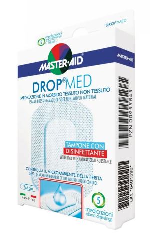 MEDICAZIONE MASTER-AID DROP MED 10 X 10 CM 5 PEZZI - Metafarm