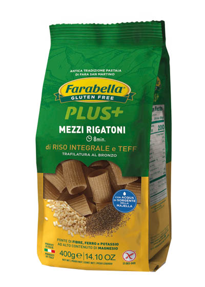 FARABELLA MEZZI RIGATONI RISO INTEGRALE TEFF 400 G - Metafarm