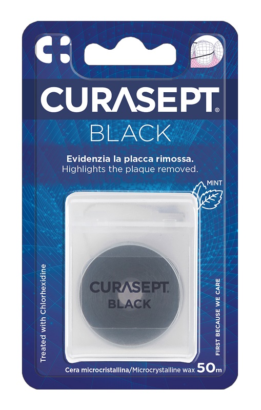 CURASEPT FLOSS CERATO NERO CLOREXIDINA - Metafarm