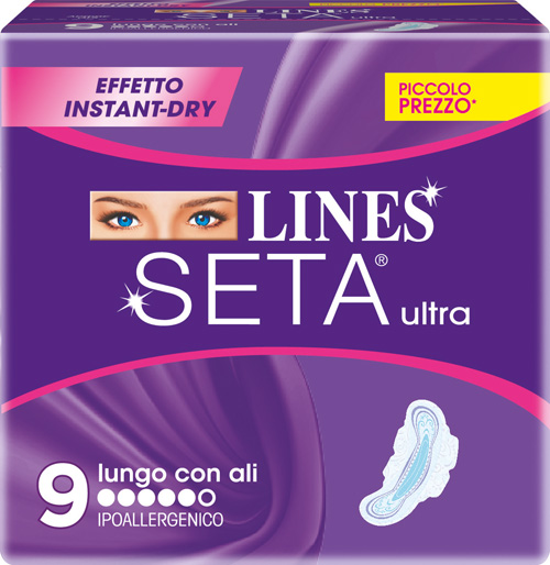 LINES SETA ULTRA ASSORBENTI LUNGHI 9 PEZZI - Metafarm