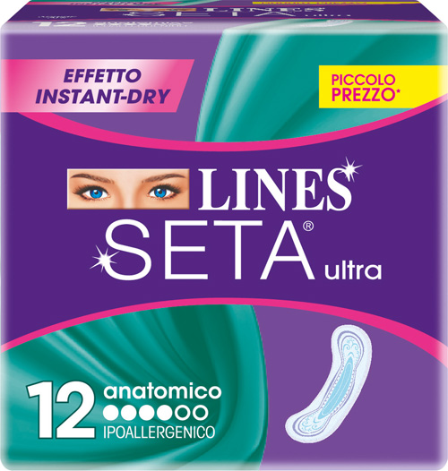 LINES SETA ULTRA ASSORBENTI ANATOMICI 12 PEZZI - Metafarm
