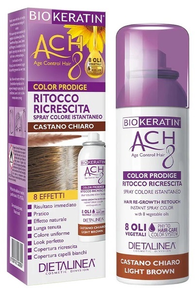 BIOKERATIN ACH8 PRODIGE RITOCCO RICRESCITA CASTANO CHIARO 75 ML DIETALINEA - Metafarm