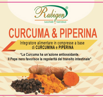 CURCUMA & PIPERINA RUBIGEN 120 COMPRESSE DA 500 MG - Metafarm