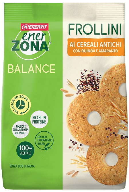 ENERZONA FROLLINI VEG CEREALI ANTICHI 250 G - Metafarm