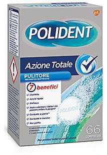 POLIDENT AZIONE TOTALE 66 COMPRESSE PULITORE PER PROTESI QUOTIDIANO - Metafarm