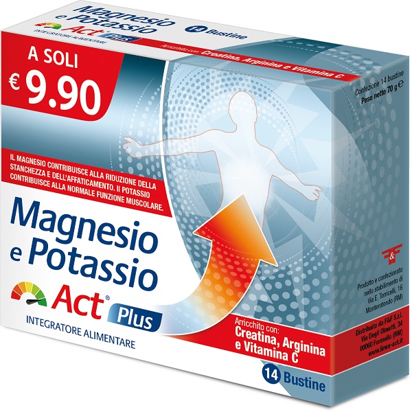 MAGNESIO E POTASSIO ACT PLUS 14 BUSTINE - Metafarm