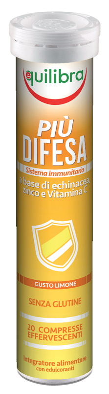 PIU' DIFESA GUSTO LIMONE 20 COMPRESSE EFFERVESCENTI - Metafarm
