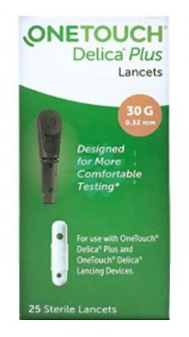 LANCETTE PUNGIDITO ONETOUCH DELICA PLUS 25 PEZZI - Metafarm