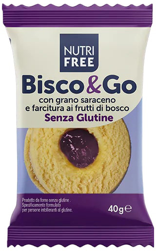 NUTRIFREE BISCO&GO CON GRANO SARACENO E FARCITURA AI FRUTTI DI BOSCO 40 G - Metafarm