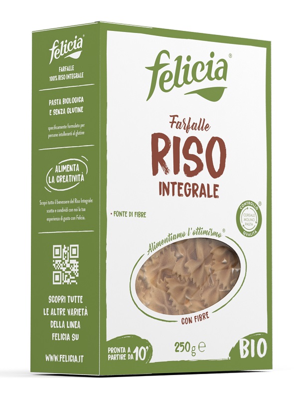 FELICIA FARFALLE RISO INTEGRALE 250 G - Metafarm